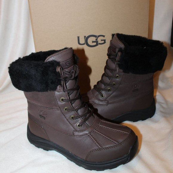 NIB UGG BROWN ADIRONDACK‎ III LEATHER SHEARLING LINED WINTER SNOW BOOTS - Picture 1 of 8